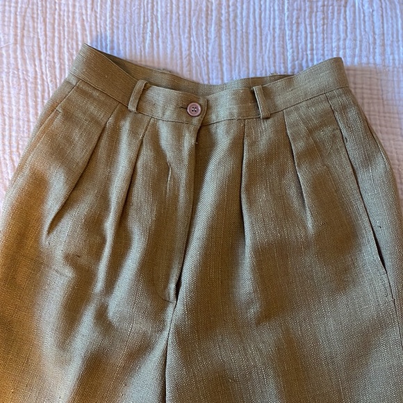 Vintage Anne Klein pleated trousers in woven silk - Picture 4 of 6